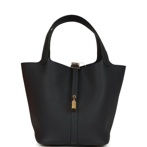 Hermes Picotin Lock 22 Caban Clemence Gold Hardware