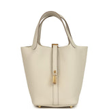 Hermes Picotin Lock 18 Craie Clemence Gold Hardware