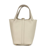 Hermes Picotin Lock 18 Craie Clemence Gold Hardware