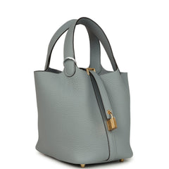 Hermes Picotin Lock 18 Gris Pantin Clemence Gold Hardware