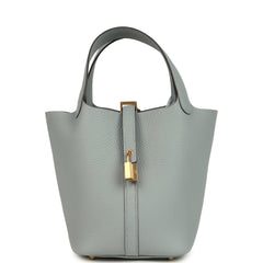 Hermes Picotin Lock 18 Gris Pantin Clemence Gold Hardware