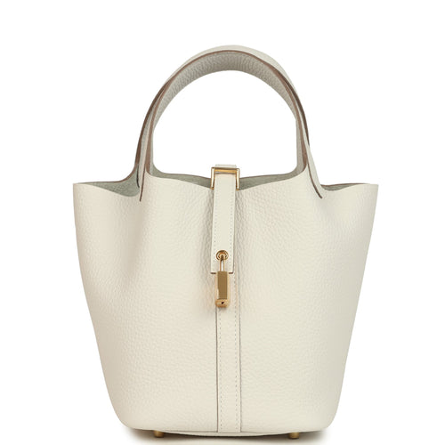 Hermes Picotin Lock 18 Gris Pale Clemence Gold Hardware