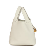 Hermes Picotin Lock 18 Gris Pale Clemence Gold Hardware