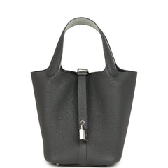 Hermes Picotin Lock 18 Eclat Ardoise Clemence and Gris Pantin Swift Palladium Hardware