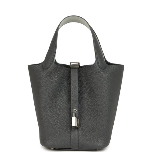 Hermes Picotin Lock 18 Eclat Ardoise Clemence and Gris Pantin Swift Palladium Hardware