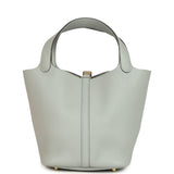 Hermes Picotin Lock 22 Bleu Glacier Clemence Gold Hardware