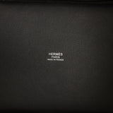 Hermes Stripe Picotin Lock 18 Black Swift and Ecru, Bleu, Black and Fauve Toile H Canvas Palladium Hardware