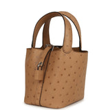 Hermes Micro Picotin Lock 14 Chai Ostrich Palladium Hardware - Thumbnail View 5