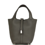 Hermes Picotin Lock 18 Gris Meyer Clemence Palladium Hardware