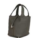 Hermes Picotin Lock 18 Gris Meyer Clemence Palladium Hardware