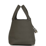 Hermes Picotin Lock 18 Gris Meyer Clemence Palladium Hardware