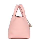 Hermes Picotin Lock 18 Rose Sakura Clemence Palladium Hardware