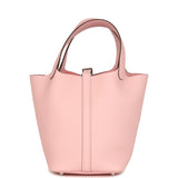 Hermes Picotin Lock 18 Rose Sakura Clemence Palladium Hardware