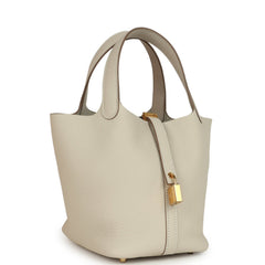Hermes Picotin Lock 18 Craie Clemence Gold Hardware