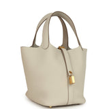 Hermes Picotin Lock 18 Craie Clemence Gold Hardware
