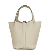 Hermes Picotin Lock 18 Craie Clemence Gold Hardware