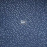 Hermes Picotin Lock 18 Bleu Tie Clemence Palladium Hardware