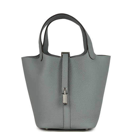 Hermes Picotin Lock 18 Gris Pantin Clemence Palladium Hardware
