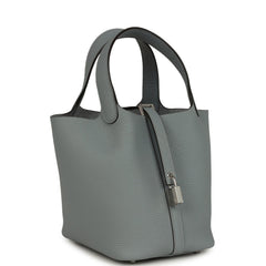 Hermes Picotin Lock 18 Gris Pantin Clemence Palladium Hardware