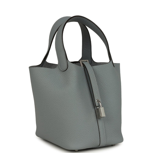 Hermes Picotin Lock 18 Gris Pantin Clemence Palladium Hardware