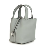 Hermes Picotin Lock 18 Bleu Glacier Clemence Palladium Hardware - Thumbnail View 5