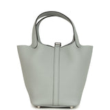 Hermes Picotin Lock 18 Bleu Glacier Clemence Palladium Hardware - Thumbnail View 4