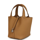 Hermes Picotin Lock 18 Biscuit Clemence Palladium Hardware