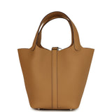 Hermes Picotin Lock 18 Biscuit Clemence Palladium Hardware