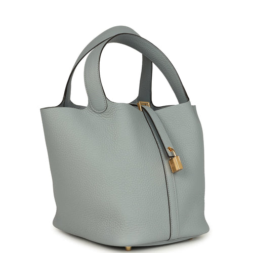 Hermes Picotin Lock 22 Gris Pantin Clemence Gold Hardware