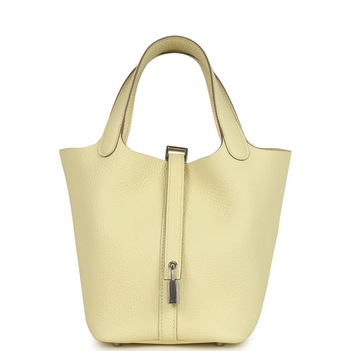 Hermes Picotin Lock 18 Jaune Milton Clemence Palladium Hardware