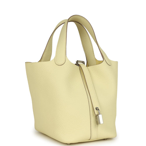 Hermes Picotin Lock 18 Jaune Milton Clemence Palladium Hardware
