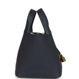 Hermes Picotin Lock 18 Bleu Nuit Clemence Gold Hardware