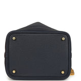 Hermes Picotin Lock 18 Bleu Nuit Clemence Gold Hardware