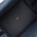 Hermes Picotin Lock 18 Bleu Nuit Clemence Gold Hardware