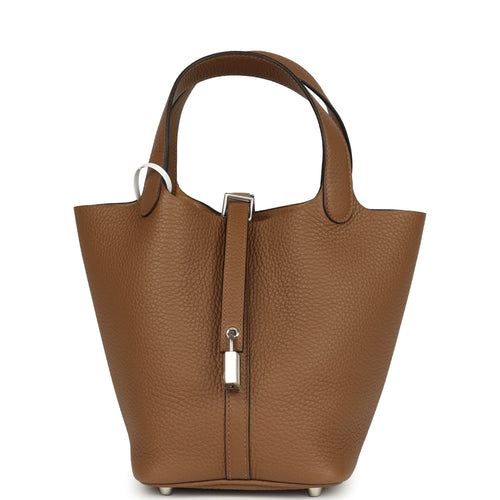 Hermes Picotin Lock 18 Alezan Clemence Palladium Hardware