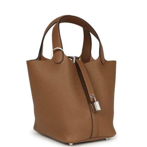 Hermes Picotin Lock 18 Alezan Clemence Palladium Hardware