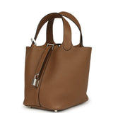 Hermes Picotin Lock 18 Alezan Clemence Palladium Hardware