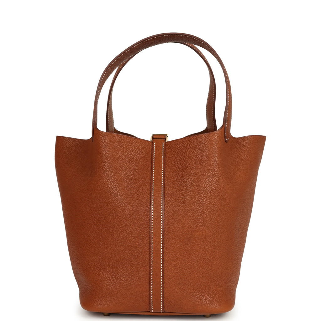 Hermes Picotin Lock 22 Fauve Barenia Faubourg Gold Hardware