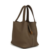Hermes Picotin Lock 22 Etoupe Clemence Gold Hardware