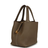 Hermes Picotin Lock 22 Etoupe Clemence Gold Hardware