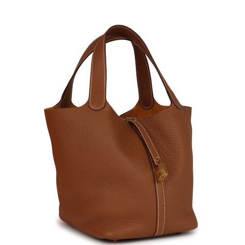 Hermes Picotin Lock 22 Gold Clemence Gold Hardware