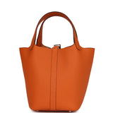 Hermes Picotin Lock 18 Orange Clemence Palladium Hardware