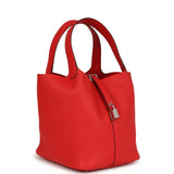 Hermes Picotin Lock 22 Rouge De Coeur Clemence Palladium Hardware