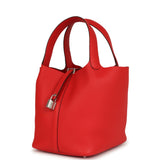 Hermes Picotin Lock 22 Rouge De Coeur Clemence Palladium Hardware