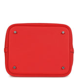 Hermes Picotin Lock 22 Rouge De Coeur Clemence Palladium Hardware