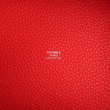 Hermes Picotin Lock 22 Rouge De Coeur Clemence Palladium Hardware