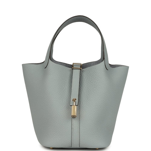 Hermes Picotin Lock 18 Gris Pantin Clemence Permabrass Hardware