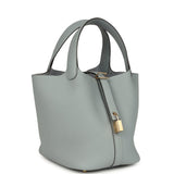 Hermes Picotin Lock 18 Gris Pantin Clemence Permabrass Hardware