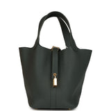 Hermes Picotin Lock 18 Vert Mangrove Clemence Gold Hardware
