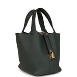 Hermes Picotin Lock 18 Vert Mangrove Clemence Gold Hardware